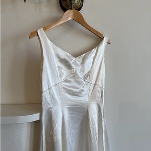 Vintage Satin 1930s Sweetheart Dress with Train: Call Me the Breeze